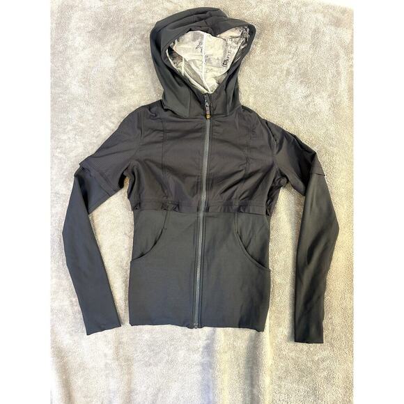 Lululemon Women’s Reversible Lightweight Running Jacket Gray Size 8 - Picture 2 of 9